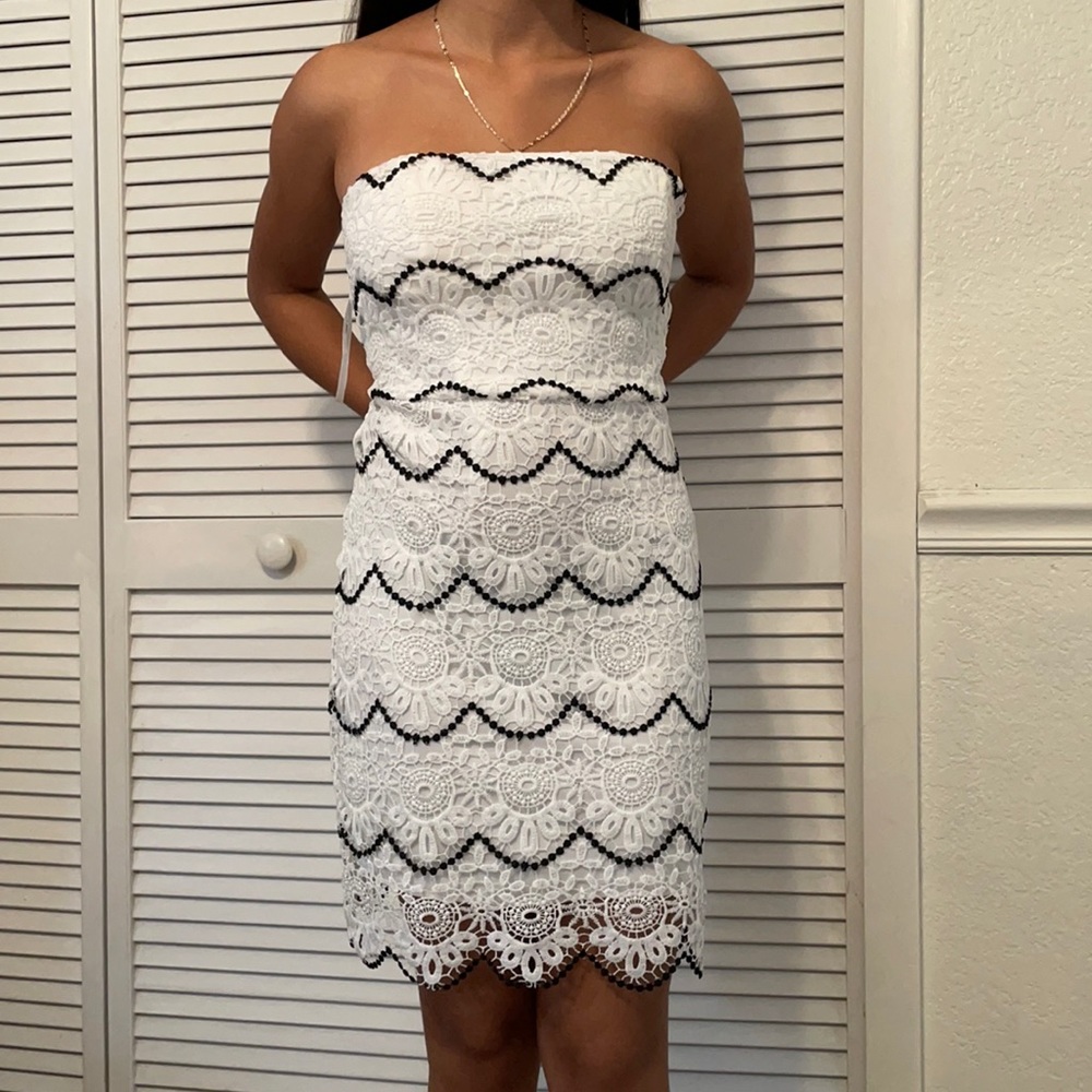 Formal Black and white dress